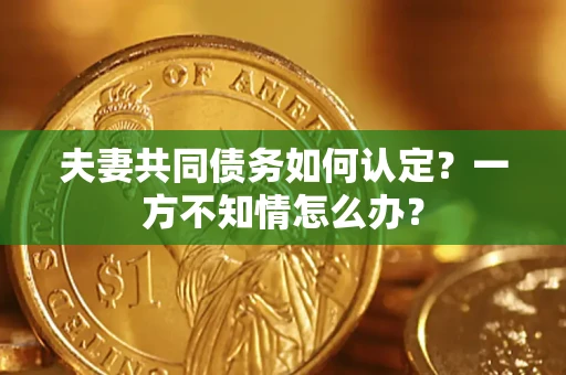 北京夫妻共同债务如何认定？一方不知情怎么办？