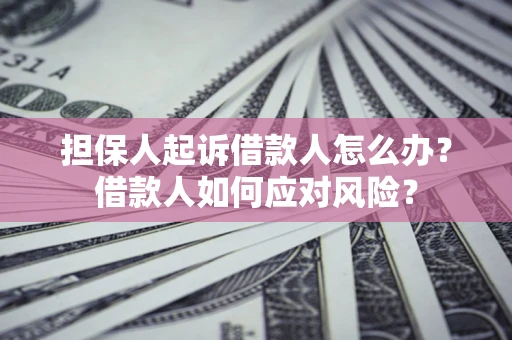北京担保人起诉借款人怎么办？借款人如何应对风险？